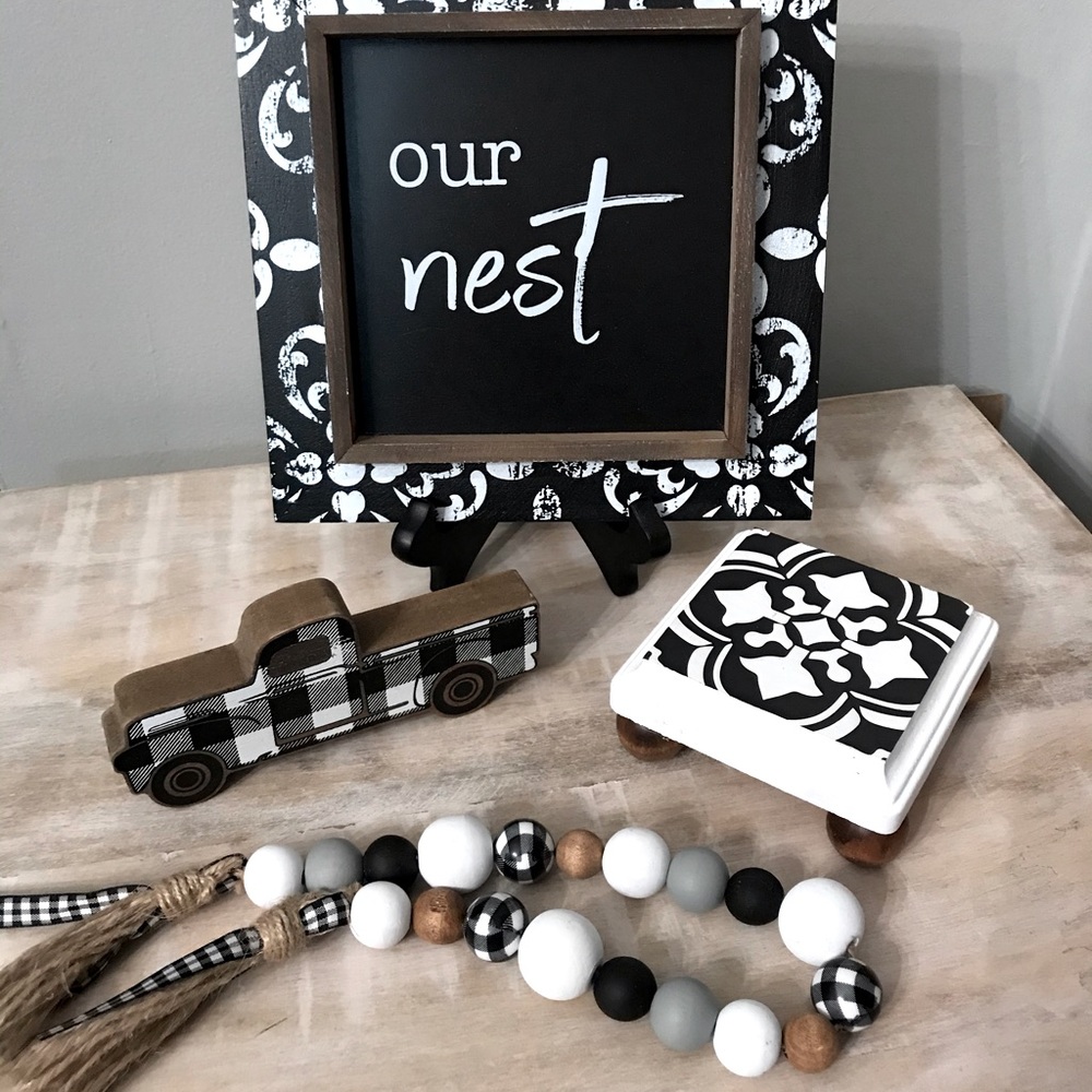 Black & White Buffalo Check Decor